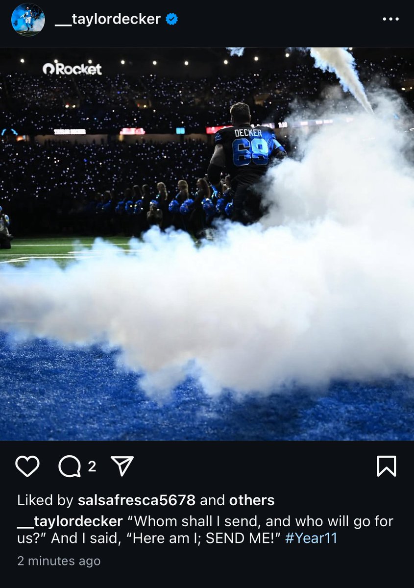 colton_pouncy's tweet photo. Lions LT Taylor Decker just announced he’s returning for the 2026 season. https://t.co/79MNTsAyyp