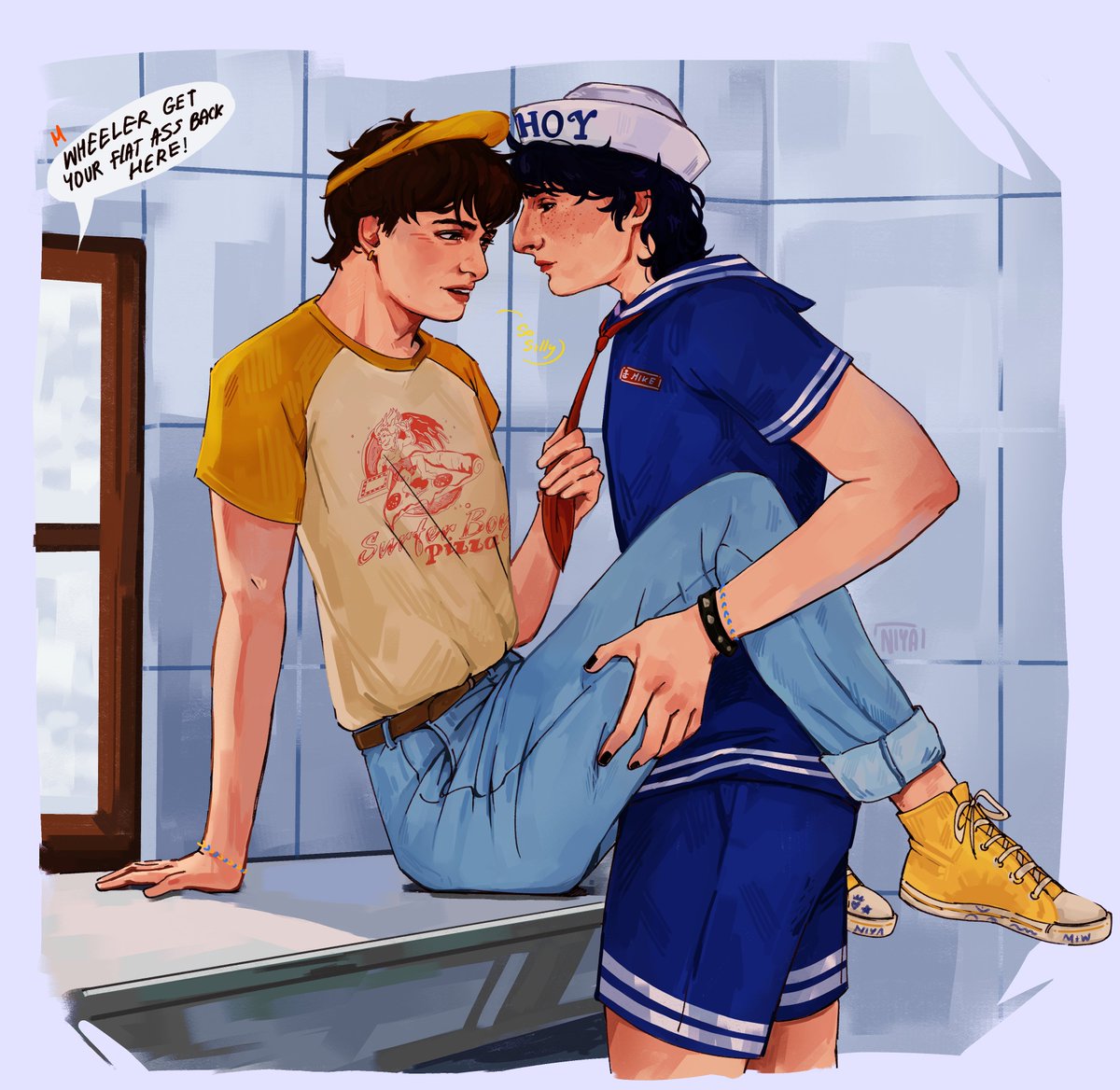 When blue meets yellow in the west #surfsahoy #byler