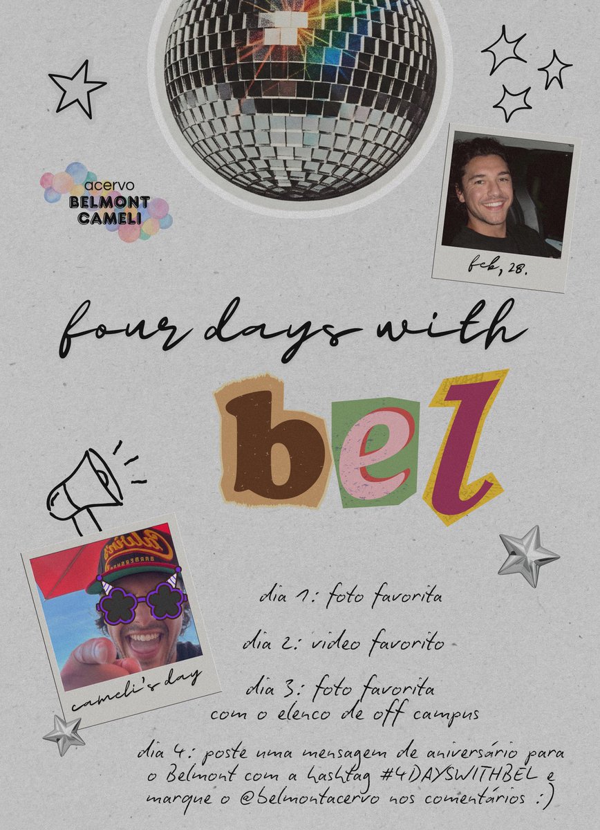 acervocameli's tweet photo. 4 Days with Bel! ❤️

A contagem regressiva para o aniversário do Bel (28/02) começa amanhã! Vamos compartilhar fotos, vídeos e celebrar a vida do Belmont.

Use a tag #4DaysWithBel, poste seu registro favorito e venha comemorar com a gente! ✨ https://t.co/VMf6YvmaRn