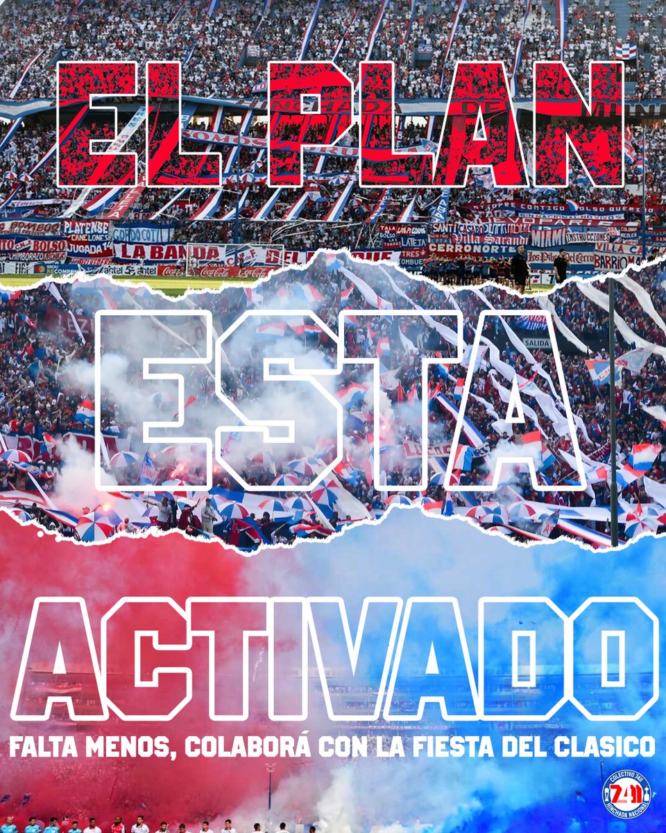 EL PLAN ESTA ACTIVADO💡
Y LA HINCHADA TAMBIÉN.

Se viene otro clásico como siempre a pulmón con una fiesta financiada 100% con aportes de los hinchas, sin ayudin, sin saltarnos ningún paso, remandola entre bolsos codo a codo.