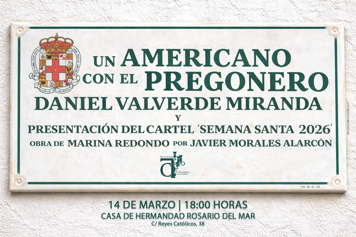 Se acerca el día y todo está ya preparado. Un americano muy especial el que compartiremos el próximo día 14 con <a href="/danivalverdem/">Dani Valverde</a>, <a href="/rosarioypenas/">Hermandad Rosario del Mar</a>, <a href="/JaviMoralesAla/">Javier Morales Alarcón</a> y demás amigos que nos quieran acompañar.