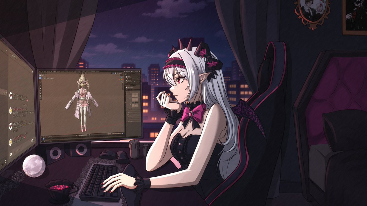 🦇 Vampress Fangoria 🦇 「vtuber」 tweet media