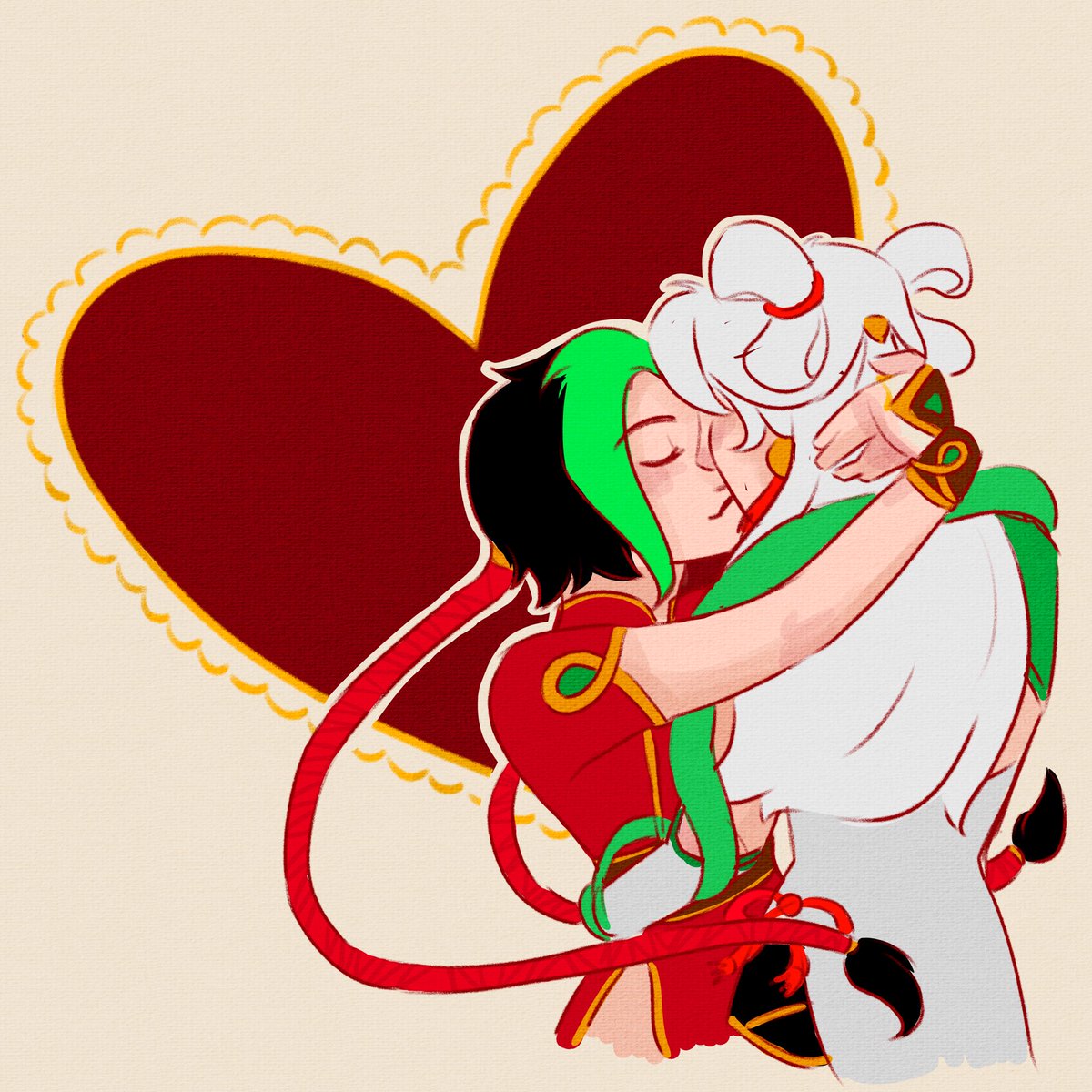 steelboneRWBY's tweet image. Late Valentines! Lightcannon!!! ❤️❤️❤️

Thank you @bigflooparrh for drawing the girls!!! They’re so pretty!!!
#lightcannon #valentinesday #lux #jinx