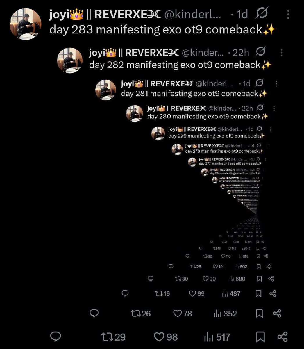 day 284 manifesting exo ot9 comeback✨