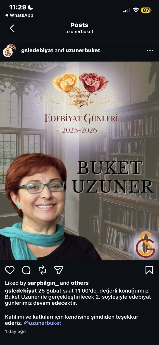#GalatasarayLisesi  #EdebiyatGünleri kapsamında gençlele buluşacağım.