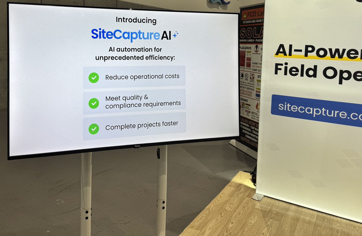 SiteCapture's tweet photo. Had a blast at #IESNA Flagship Conference in San Diego! ☀️ 

Excited to help solar teams thrive in 2026+ by cutting costs &amp; streamlining QA/QC with AI-powered solar field ops.

Huge thanks to @ISNAESNA, @CALSSA_org, our partners, and customers!

#Solar #SolarEnergy #Renewables https://t.co/QFK3x2hsbc