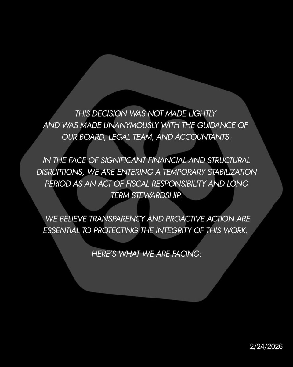 TheOkraProject's tweet photo. Not the news we want to share, but the news we must share, and a bid for care and longevity for Black trans lives.

We love you, we're working hard, and we hope to see you soon. 🤎 (slides continue in comments) https://t.co/aoZFBJ0zuC