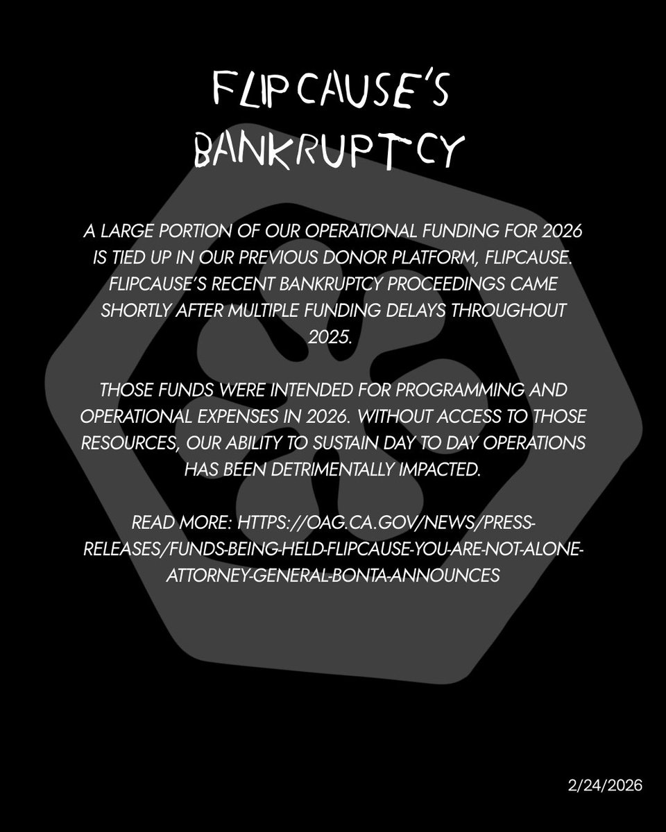 TheOkraProject's tweet photo. Not the news we want to share, but the news we must share, and a bid for care and longevity for Black trans lives.

We love you, we're working hard, and we hope to see you soon. 🤎 (slides continue in comments) https://t.co/aoZFBJ0zuC