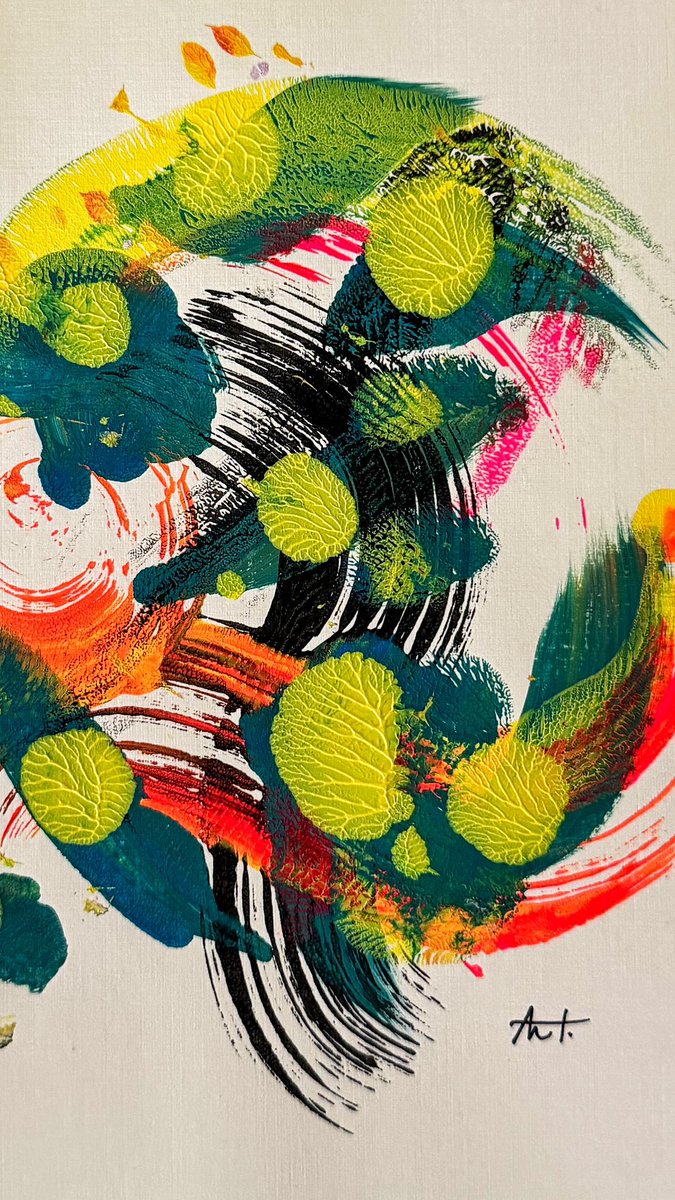 montsolll's tweet photo. What do you think of my abstract painting on paper from 2023? https://t.co/XtRwHHHuXw