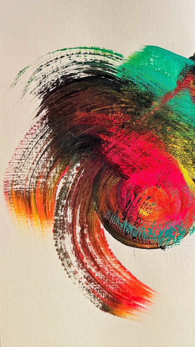 montsolll's tweet photo. What do you think of my abstract painting on paper from 2023? https://t.co/XtRwHHHuXw