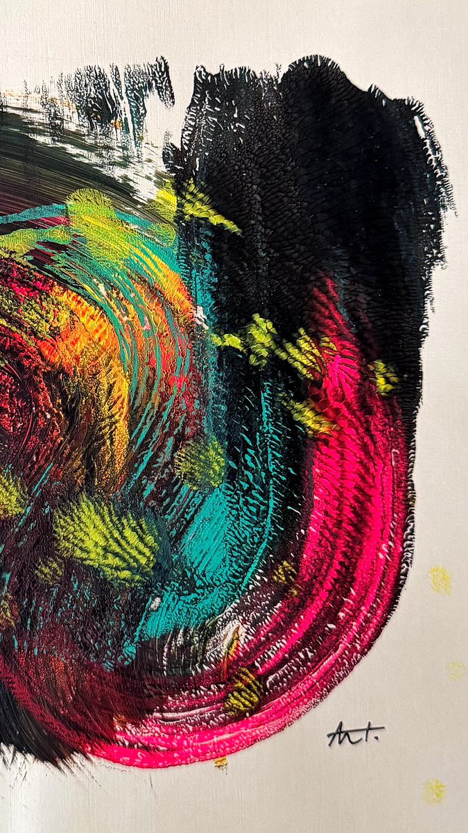 montsolll's tweet photo. What do you think of my abstract painting on paper from 2023? https://t.co/XtRwHHHuXw