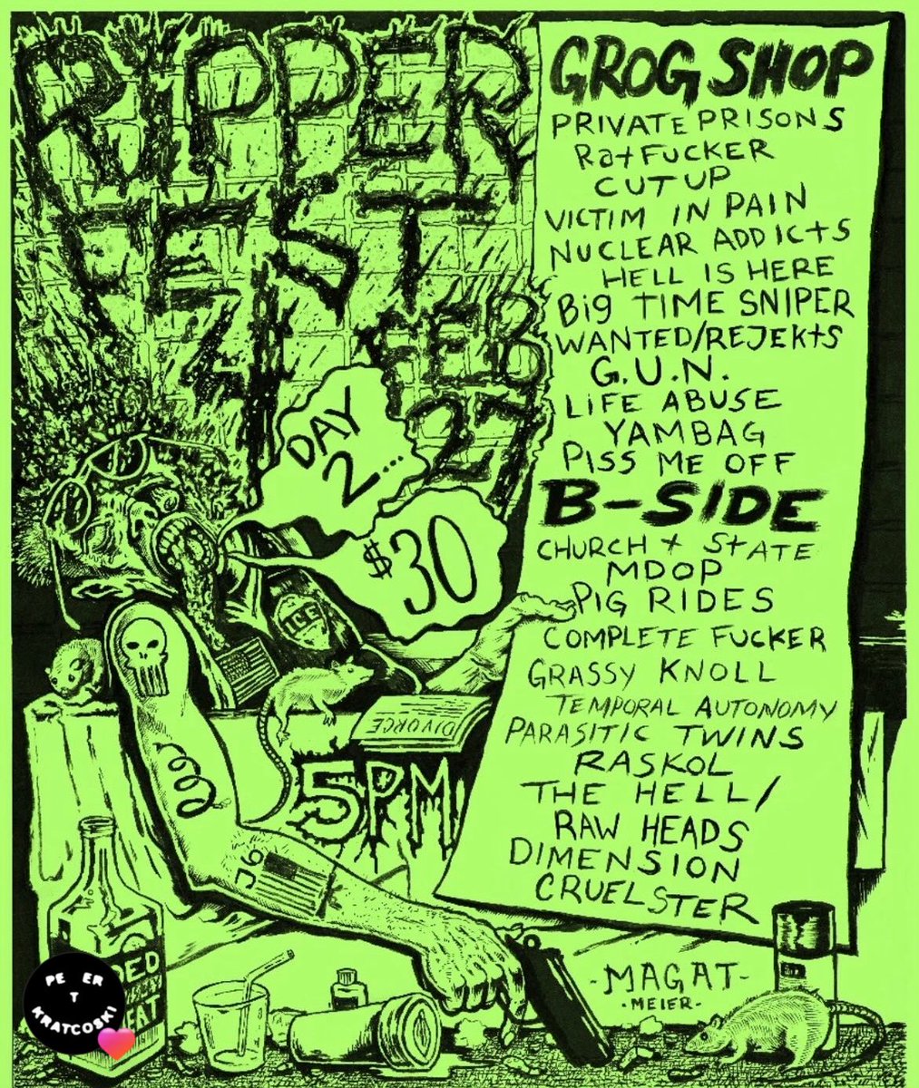 Tricked everyone into letting my band play on this bill. They’re even letting us play on the stage that’s featured acts such as Melt Banana, The Format, and Dan Boeckner Solo Acoustic Set. And that shit means something to me man!