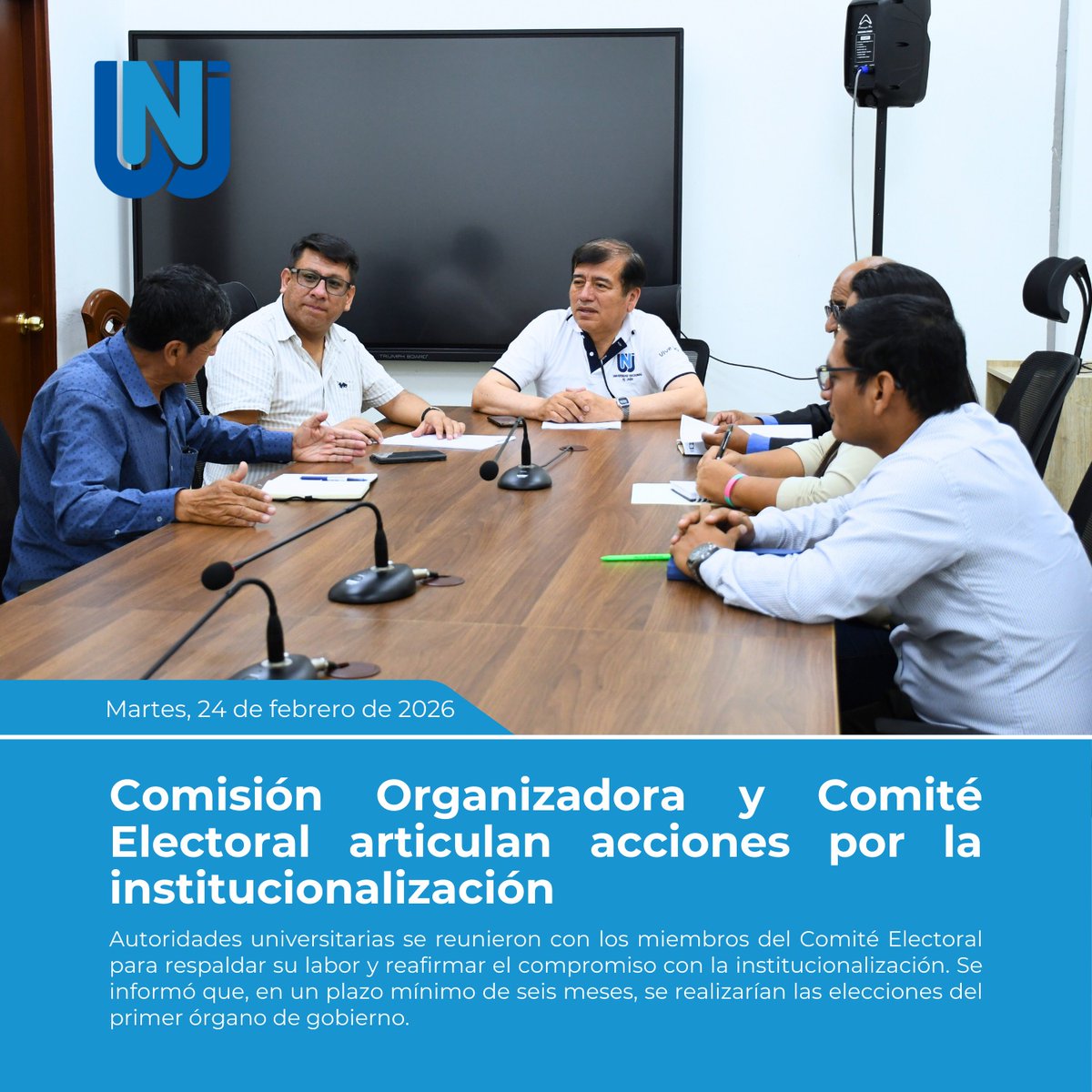 La Comisión Organizadora sostuvo una reunión de trabajo con los miembros del Comité Electoral con el propósito de conocer de cerca los avances que vienen desarrollando y brindar el respaldo necesario para fortalecer el proceso de institucionalización de nuestra casa de estudios.