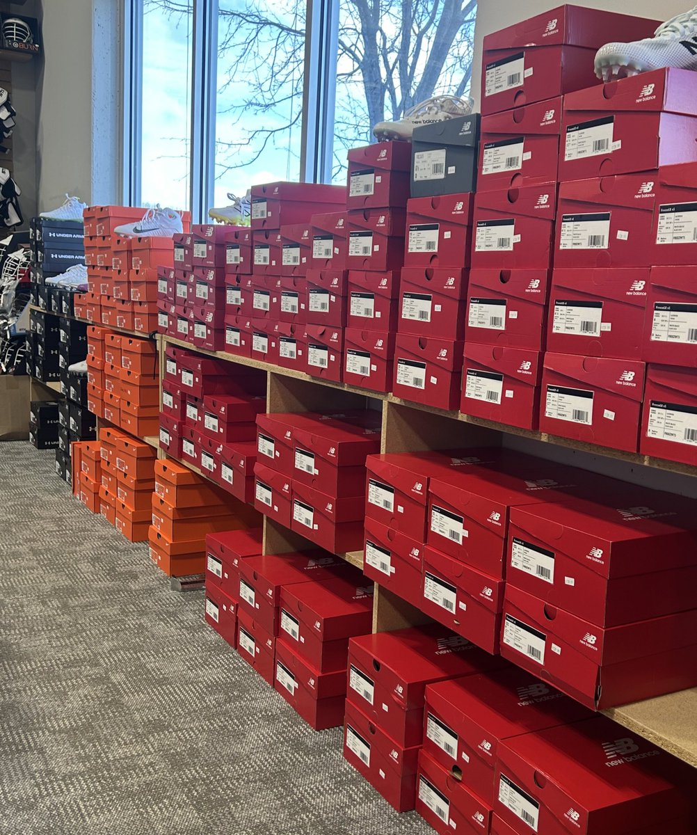 ESlacrosse's tweet photo. New Balance, Nike and UA lacrosse cleats are now in stock at both locations.  Don't wait, we usually run out! https://t.co/POcZsiHEO3