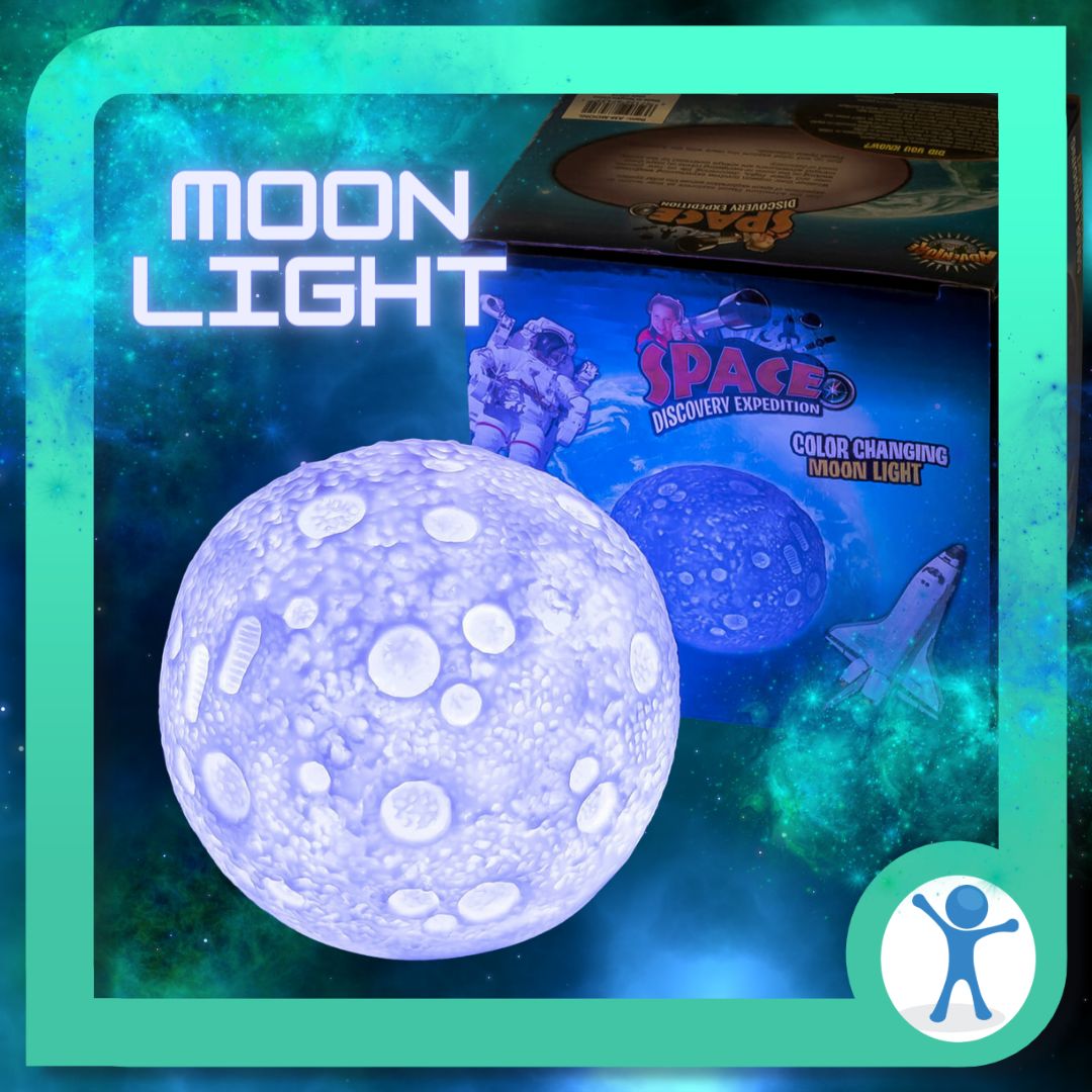 🌕 Kids and teens will love watching the soft glow of the realistic Moon Light! This soothing light slowly turns from blue, to purple, red, orange, yellow, green, and then blue again. Order today at National Autism Resources! #autism

nationalautismresources.com/moon-light/