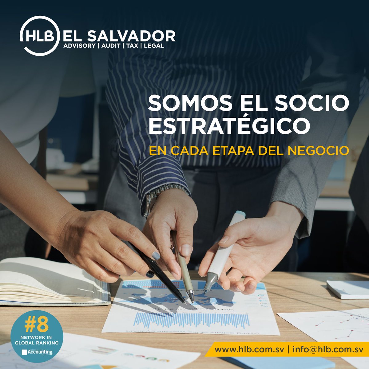Cada decisión empresarial define el rumbo de su organización.
En HLB El Salvador acompañamos su crecimiento con visión, análisis y experiencia.

Asesórese con expertos y fortalezca cada etapa de su negocio.

🌐 hlb.com.sv
📩 info@hlb.com.sv
📞 2133-3999
