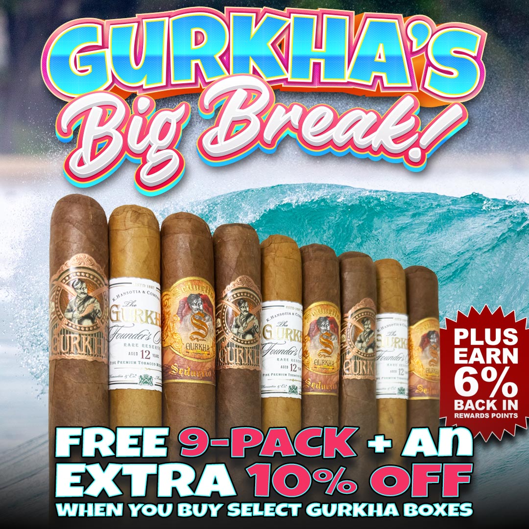 🏄 Gurkha's Biggest Wave Yet — Free 9 Pack + 10% Off &amp; more - mailchi.mp/cigarsdaily/gu…