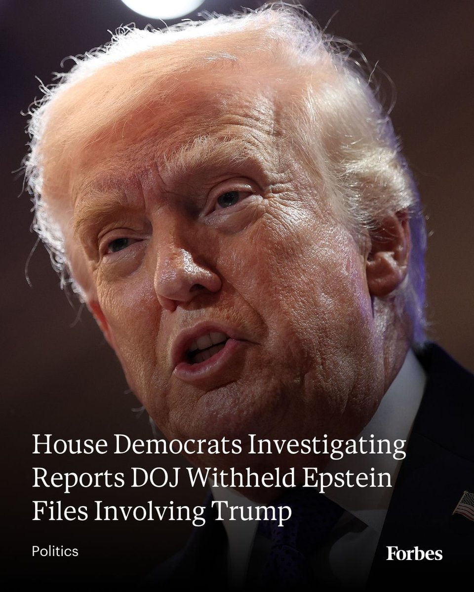 Democrats on the House Oversight Committee will investigate reports the Department of Justice withheld documents in the Epstein files related to allegations of sexual assault against President Donald Trump. forbes.com/sites/mikestun… (Photo: Kevin Dietsch via Getty Images)