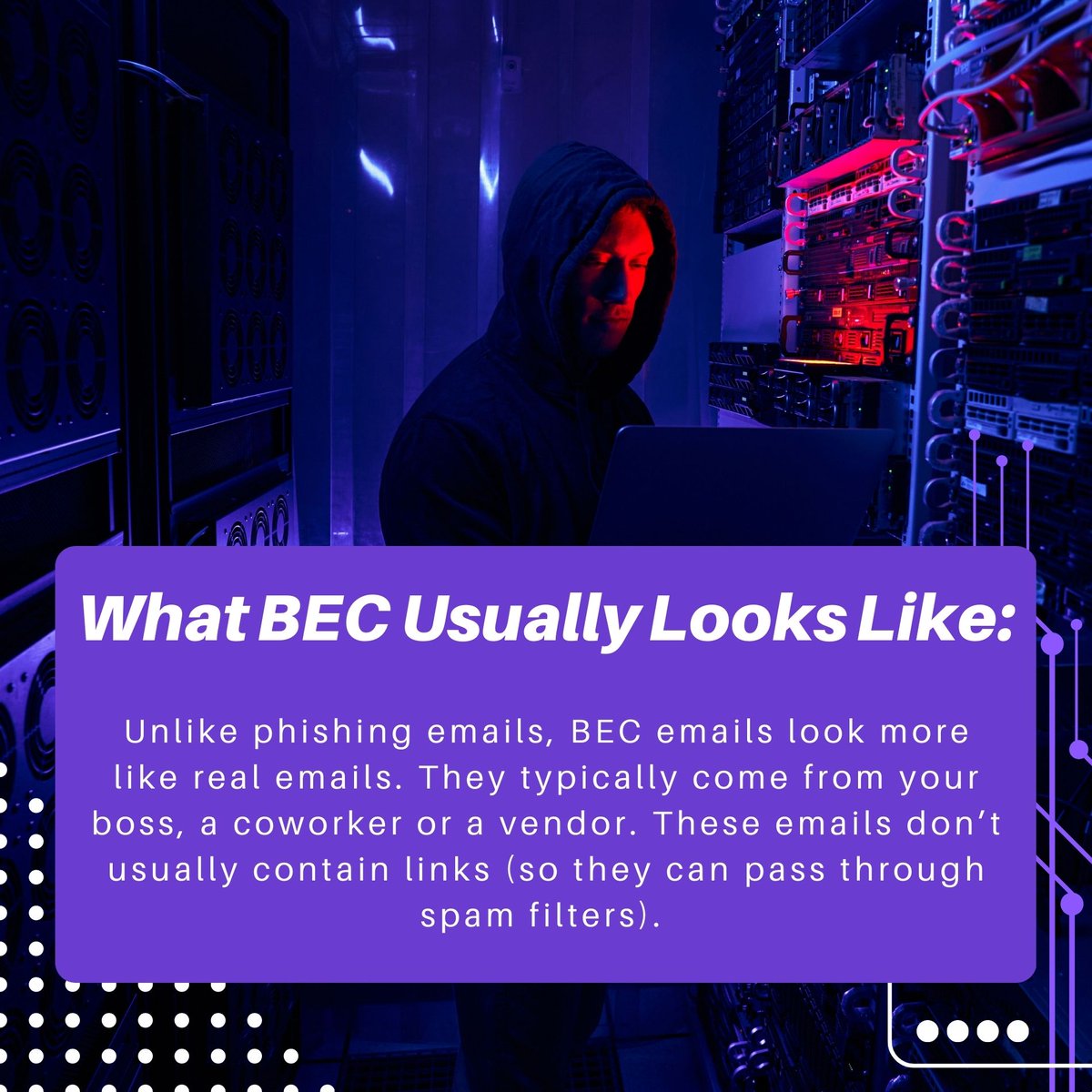 aekotech's tweet photo. Phishing emails and a business email compromise attack are two similar things on wildly different scales. 

👉 Swipe through to learn the difference! 

#EmailSecurity #Cybersecurity https://t.co/jDtbnv6kue