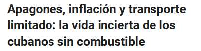 En Cuba se hicieron ecologistas... simple, no viven.