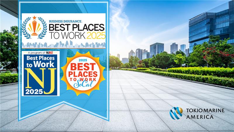 TokioMAmerica's tweet photo. We’re grateful to be recognized as one of the best—and even more grateful for the people behind our achievements! Named a 2025 Best Place to Work in Insurance, plus one of the Best Places to Work in Southern CA (3 yrs) and New Jersey. Join us: https://t.co/7Y47Mu7vQl

#ICM2026 https://t.co/1vnUsLDzlH