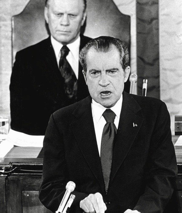 In 1974 State of the Union, Nixon exhorted Congress to shut down its Watergate investigation, saying, "One year of Watergate is enough!"