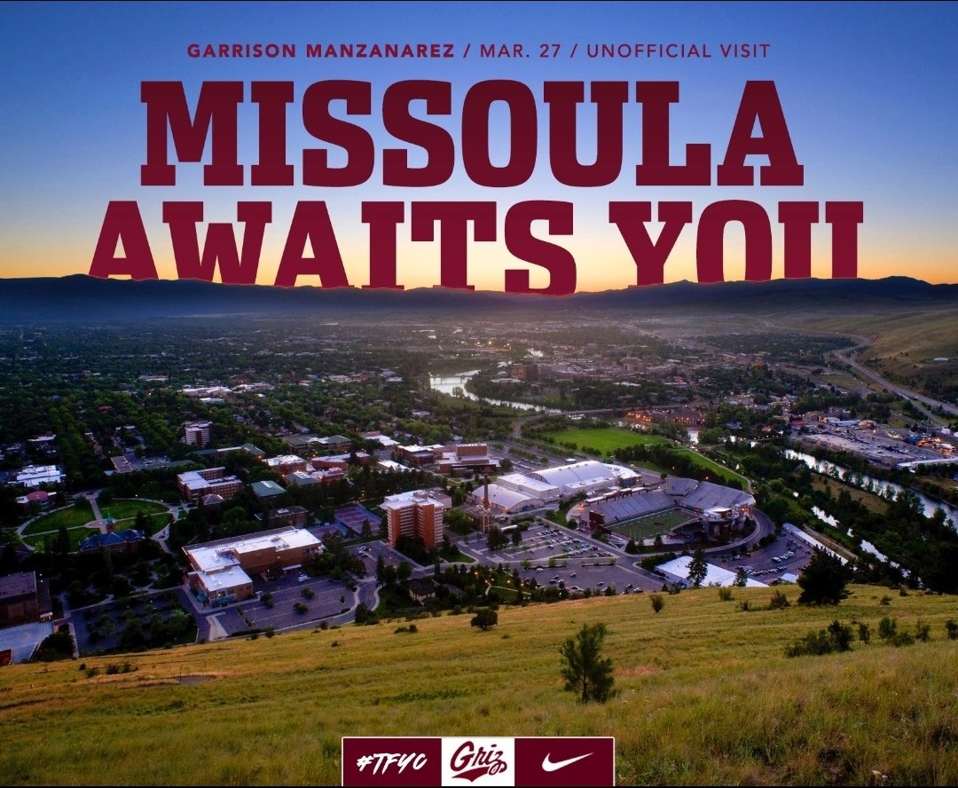 gmanzanarez50's tweet photo. THANK YOU TO ALL THE GRIZ COACHES!  BLESSED AND EXCITED TO MEET THE NEW COACHING STAFF!  GO GRIZ!  SEE YOU SOON!

#TheFamilyYouChoose

@coachbk_griz
@keatonJ_3
@jaylenJohnson92
@Coach_ESanders
@MontanaGrizFB https://t.co/Dtn6qGzFur