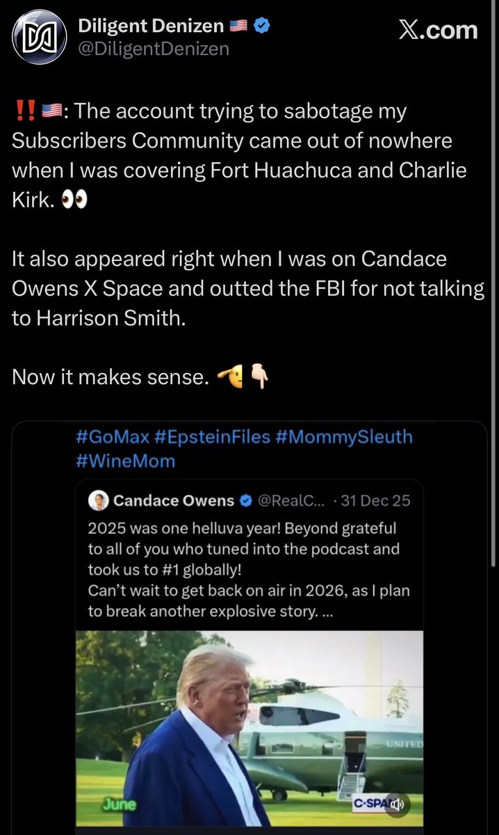 . <a href="/DiligentDenizen/">Diligent Denizen 🇺🇸</a> doesn’t want to stop attacking me. I’ve had this account for a few years but became more active on X between September and October 2025 because I became very ill and was hospitalized several times starting on September 13. X became a major outlet for me while I