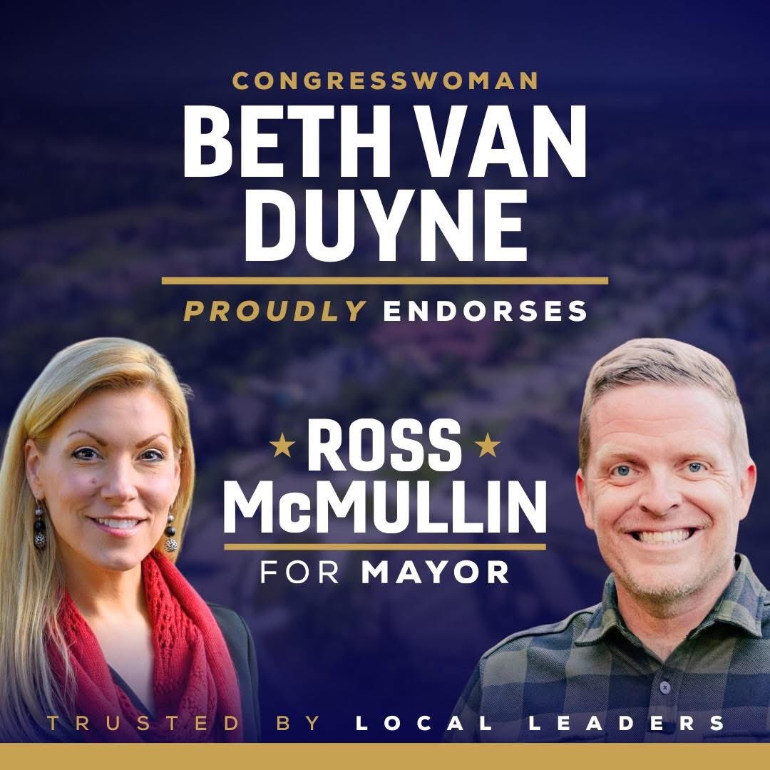 rossmcmullin's tweet photo. I am honored to announce Rep. @Bethvanduyne’s full endorsement of our campaign for Mayor of Keller, TX. 🇺🇸

More here: https://t.co/Ofp1ktxQ7p

#NextLevelKeller https://t.co/jFgUV0FtEt