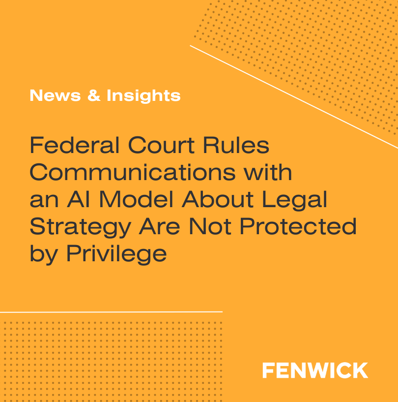 FenwickWest's tweet photo. Think your AI chats are confidential? A federal court in U.S. v. Heppner ruled that communications with a public AI model about legal strategy are discoverable in litigation: https://t.co/7uruynt7X9
#AI #AttorneyClientPrivilege https://t.co/cBgzQ1xUQE