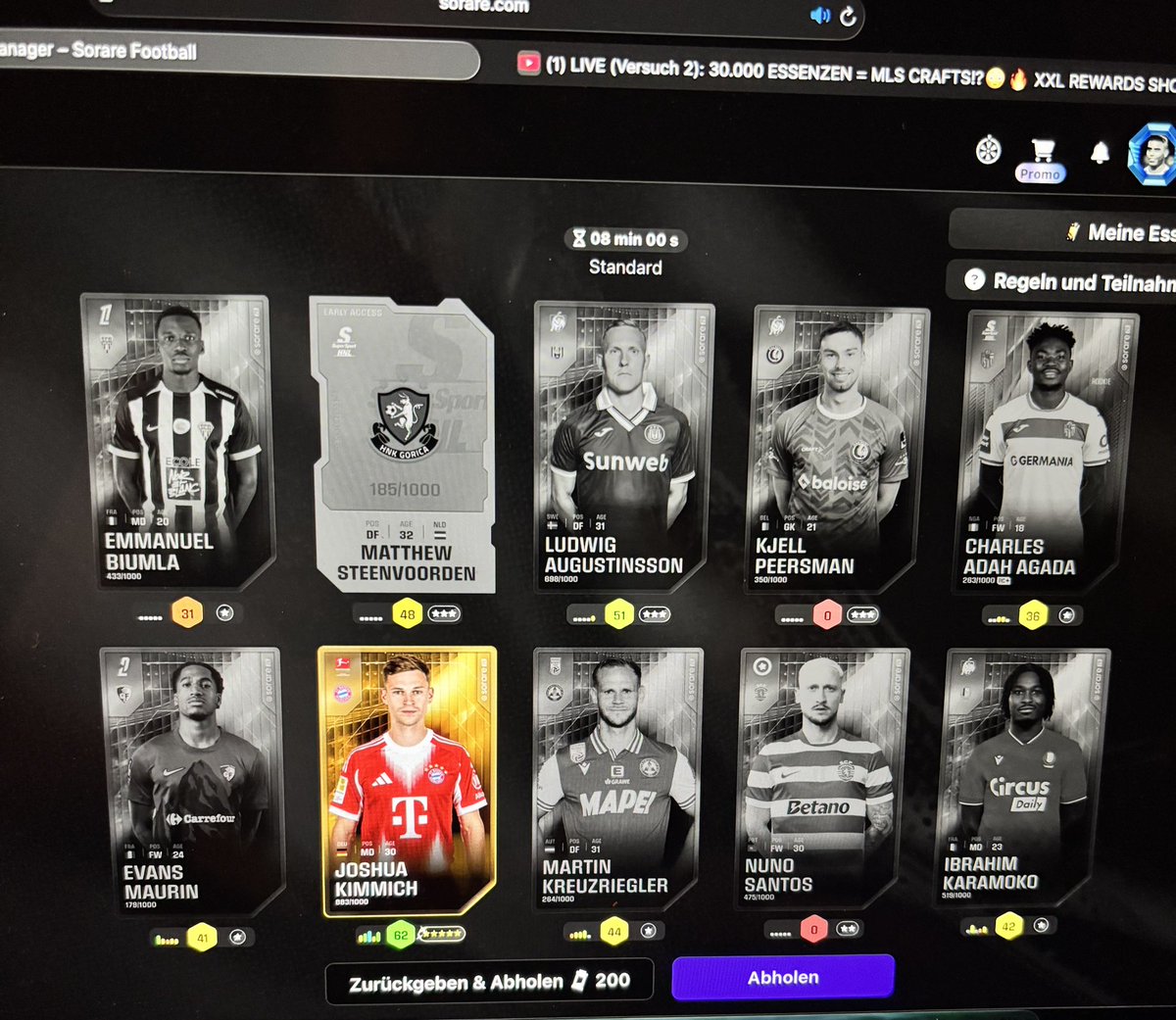 Benny_382's tweet photo. Standard craft auf der 7 😍 in @MrFutlovers #craftingstream #sorare https://t.co/xmzYPCntpd