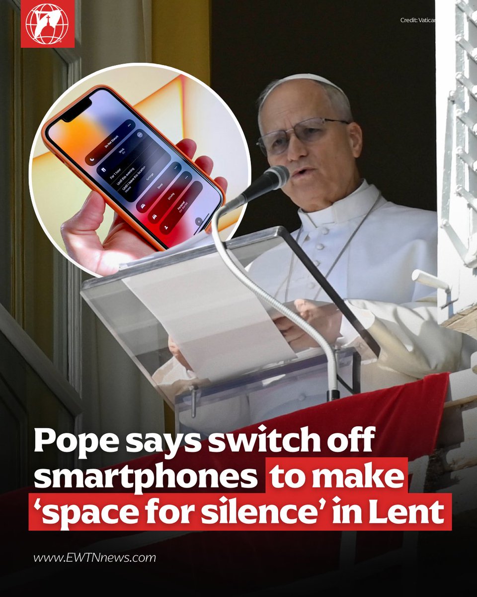 Pope Leo XIV urged Catholics to switch off their cellphones during Lent to create room for silence and prayer, while also calling Sunday for an immediate ceasefire in Ukraine as the war approaches its fourth year.

“Let us create space for silence by turning off televisions,