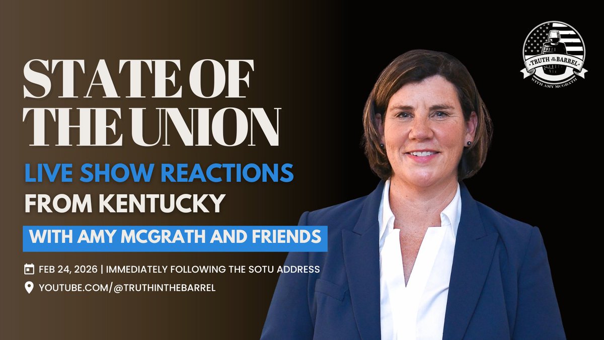 TONIGHT! @amymcgrathky will be LIVE immediately following the #SOTU! Join her and a few folks from Kentucky for their genuine reactions and recap.

We'll be LIVE on YouTube here ➡️ youtube.com/watch?v=33RByT…