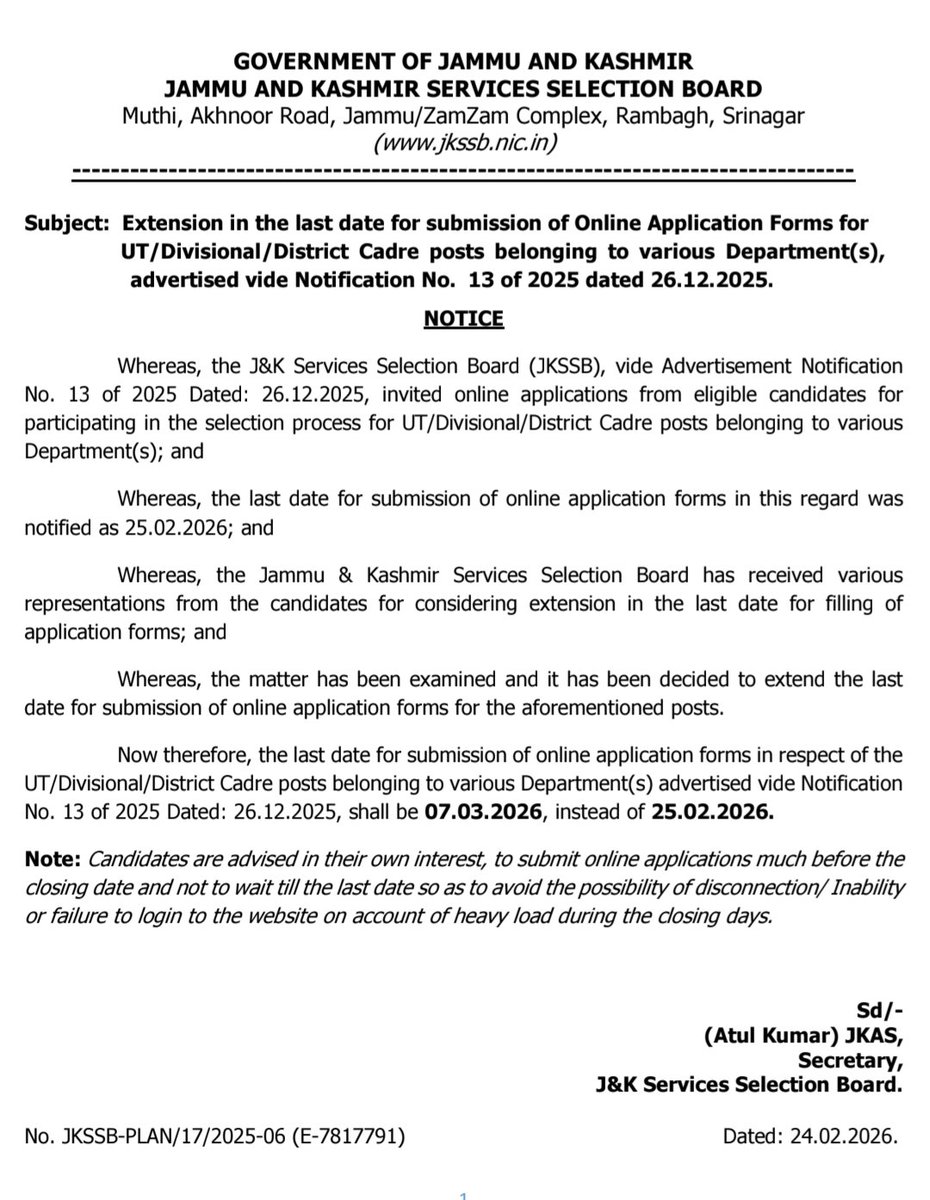Jkssb Posts tweet media