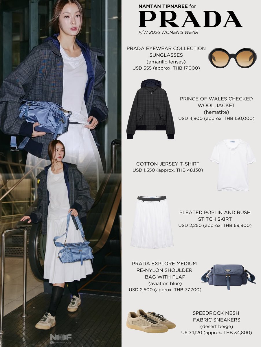 namtanfilm_LB's tweet photo. Milan is calling again — and she’s answering in full @Prada as expected!

#NamtanTipnaree spotted at Suvarnabhumi Airport en route to Milan Fashion Week to reunite with #Prada, attending the Prada F/W 2026 Women’s Wear show

NAMTAN ILLUMINA MILANO
#PradaFW26xNamtan #PradaFW26 https://t.co/dRSxRwuMx0