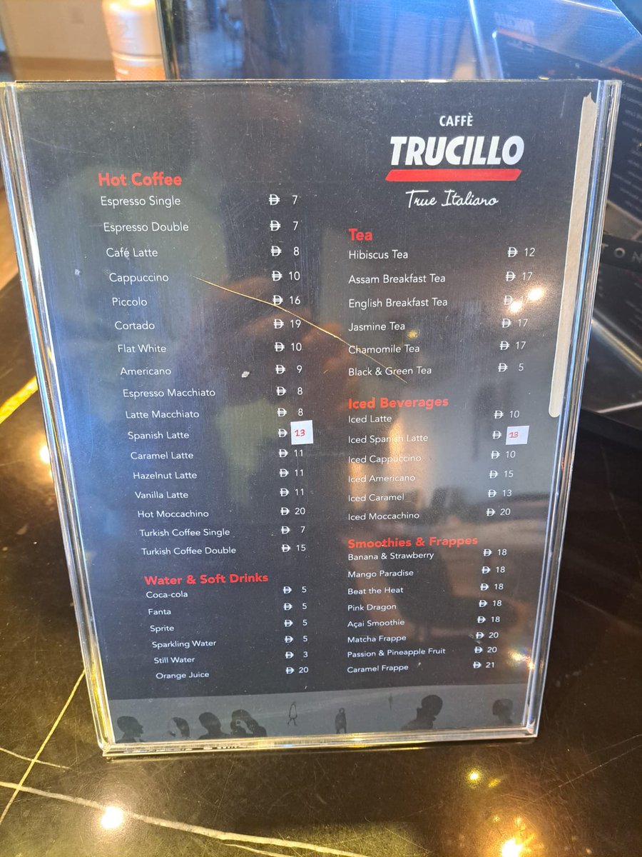 Thereall007's tweet photo. @JohannBiermann1 Coffee shop in Dubai, 9 dirham or R40 for an Americano https://t.co/msda1FZ2eP