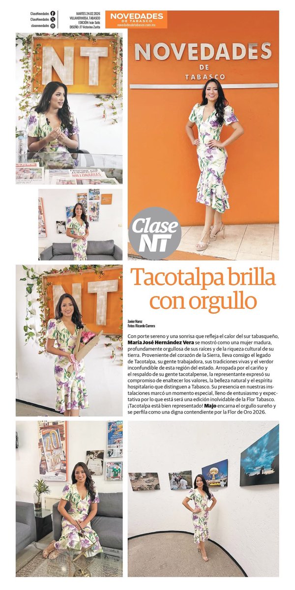 Nuestra edición 24 febrero 2026 #novedades #tabasco #sociales #sociedad <a href="/ndetabasco/">Novedades de Tabasco</a> <a href="/JavierNarez/">Javier Narez 📸</a>