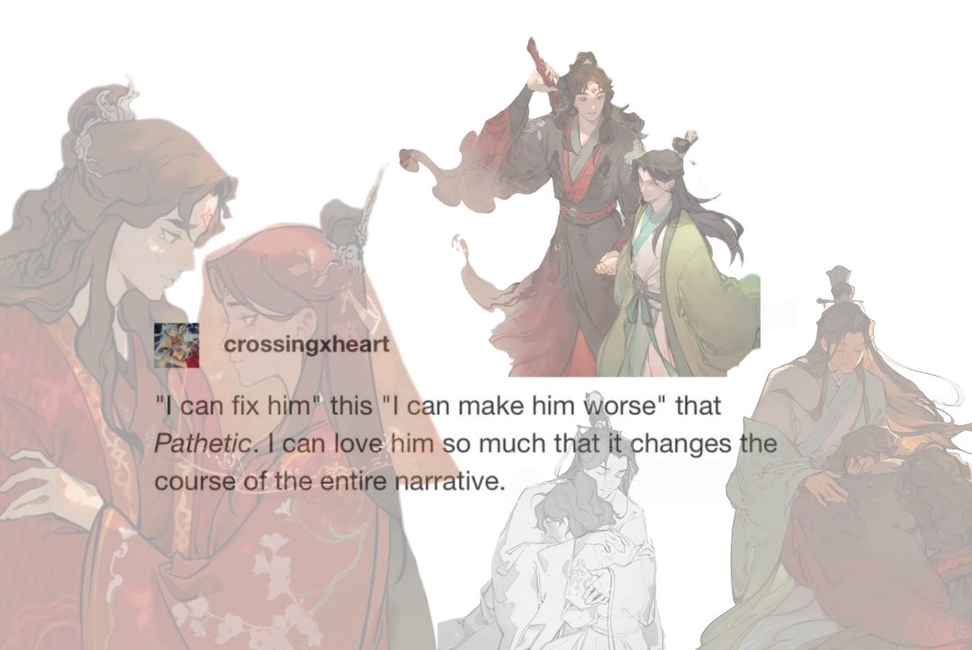 no because what do you mean shen qingqiu loved binghe in a way that not only rewired pidw's plot but also gave him his only happy ending in a million years. bingqiu you're everything