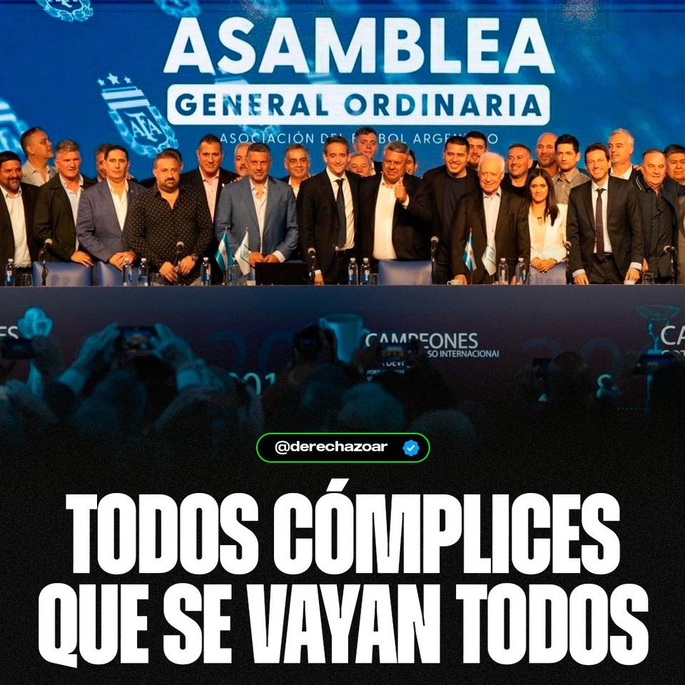 Todos cómplices del delincuente que preside la AFA