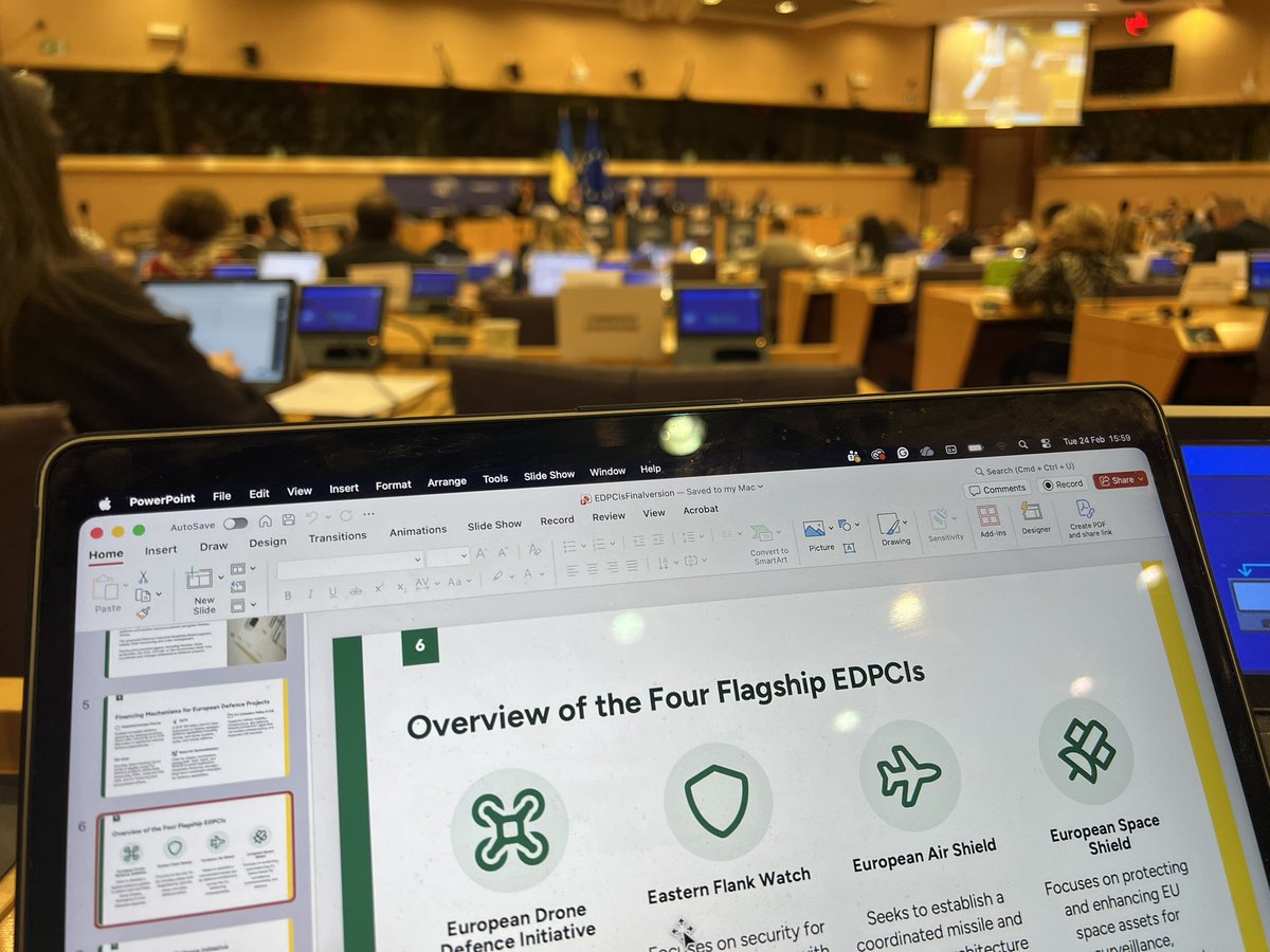 DanielFiott's tweet photo. A great privilege to join Steven Blockmans at @EP_Defence to present our report on EU #EDPCIs. Thank you to the SEDE Chair @MAStrackZi and Team for the invitation!
Read the Report: https://t.co/FCiMaE69hz
#EUDefence https://t.co/gVSU37rEKJ