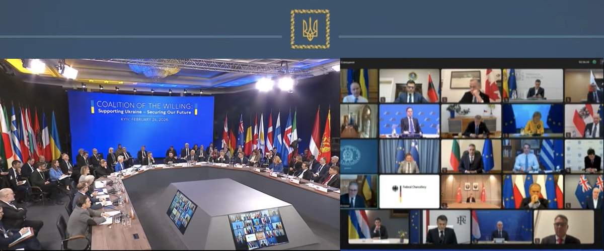 Déclaration des co-présidents – Réunion de la Coalition des volontaires-Quatre ans après le début de l'invasion à grande échelle de l'Ukraine par la Russie-24 février 2026👇