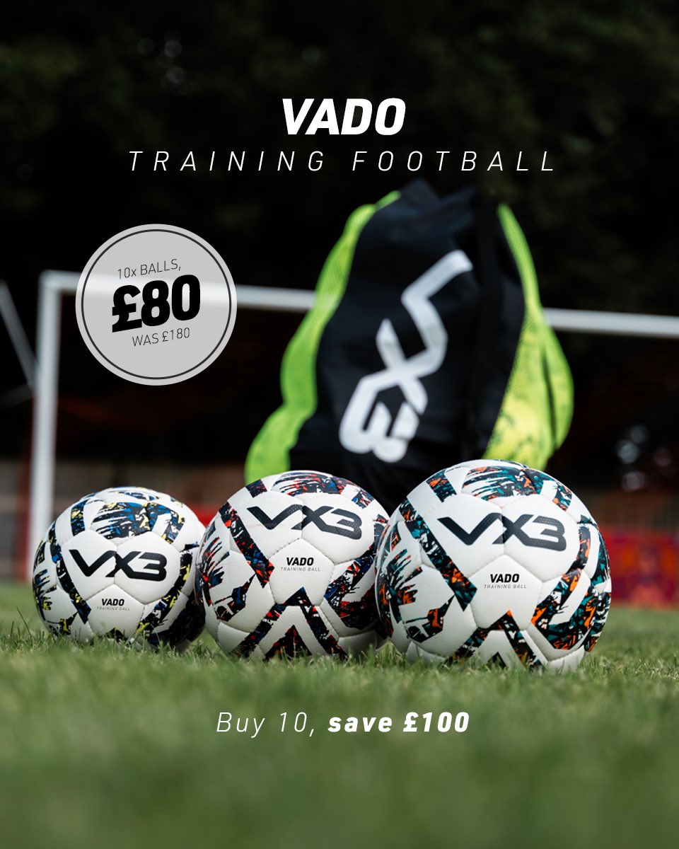 VX3apparel's tweet photo. Football Bundles.
Massive savings across our ball bundles, includes match, training and winter balls.
- - -
Shop now: https://t.co/bfYMWNOhAx
- - -
#VX3 | #EquippedToConquer https://t.co/fOARQqdAur