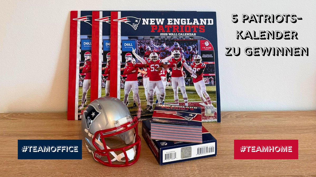 gopatscrew's tweet photo. 🚨GEWINNSPIEL 🚨
Wir verlosen 5 Patriots-Kalender für 2026 (3x für Crew-Mitglieder, 2x für ALLE Fans)
So geht's: 1️⃣ Folgen 2️⃣ Reply mit #TeamOffice oder #TeamHome
Teilnahmeschluss ist der 08.03.2026. Wir wünschen allen viel Glück 🍀 https://t.co/rNBQMEkg6r