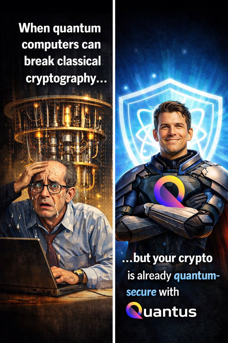 EnobunPrin97595's tweet photo. Quantum computers may one day break classical crypto 🔓… but with Quantus, your assets are already safe 🛡️⚛️. Post‑quantum security is here.
@QuantusNetwork #QuantumSecurity #Crypto #Quantus https://t.co/XnkHdn5vtD