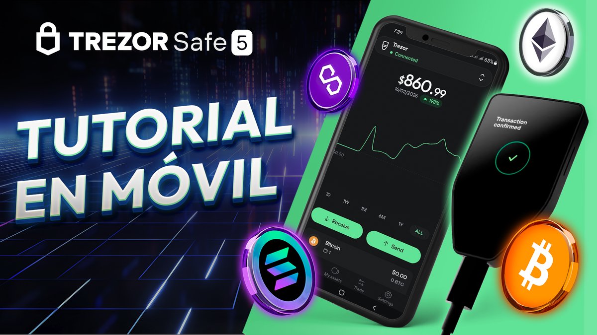 🚨¿Quieres aprender a usar la #TrezorSafe5 desde tu Smartphone paso a paso? 📱
En este video hago 2 transacciones reales para que veas TODO el proceso: Seguridad, biometría y consejos claves para evitar errores
👉youtube.com/watch?v=7T8v4l…
<a href="/Trezor/">Trezor</a> #Autocustodia #Criptomonedas #USDT