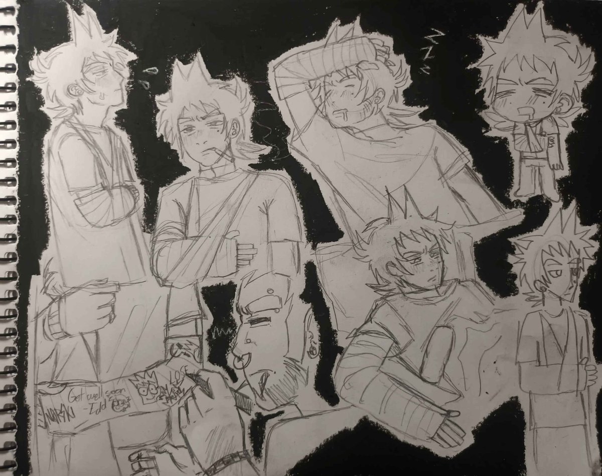 he fell off the stairs and probably made up a story of getting into a fight. #eddsworldtord #eddsworld #eddsworldfanart #fanart