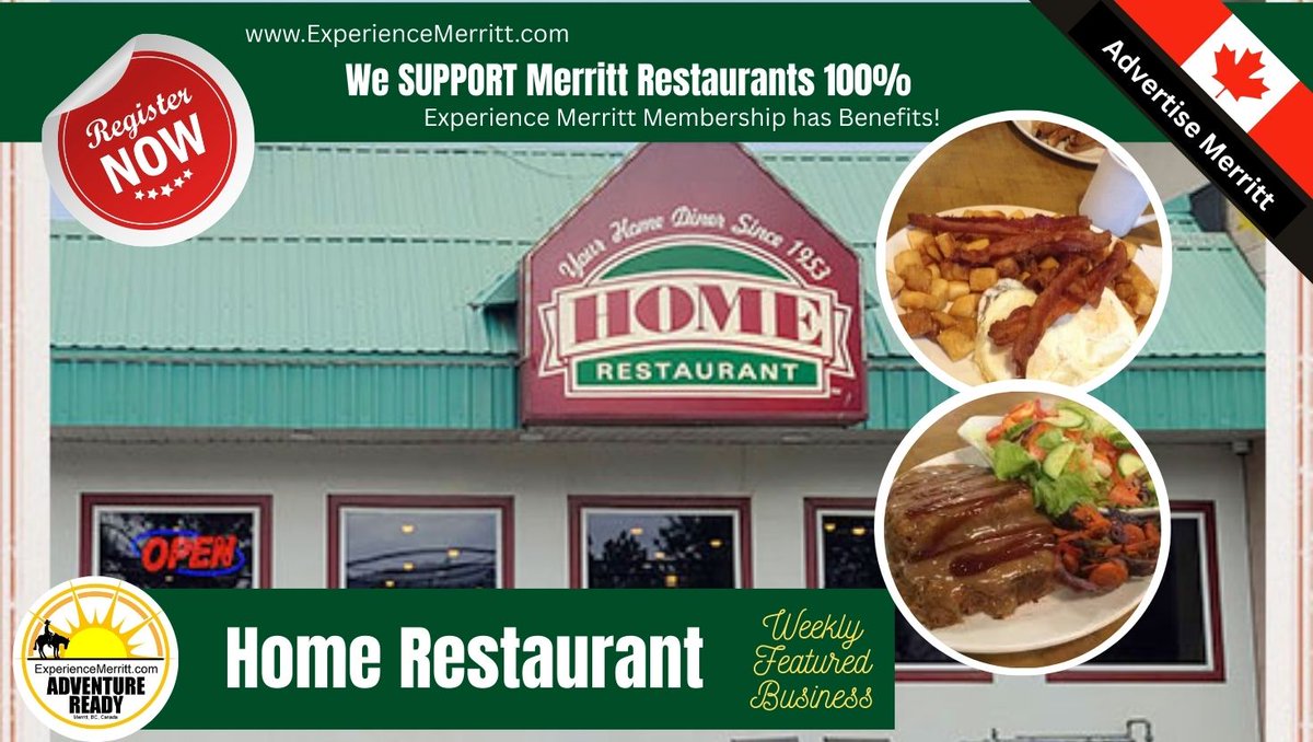NicolaTourism's tweet photo. Some places just feel like home. In Merritt, that place is Home Restaurant. 

Plan your visit at https://t.co/ZfUNudTlSL
Come hungry. Leave happy. See you in Merritt.

#merrittmatters #experiencemerritt #merrittbc #supportlocalbc  #roadtripcanada #eatlocalcanada #explorecanada https://t.co/UbWZSatN5L