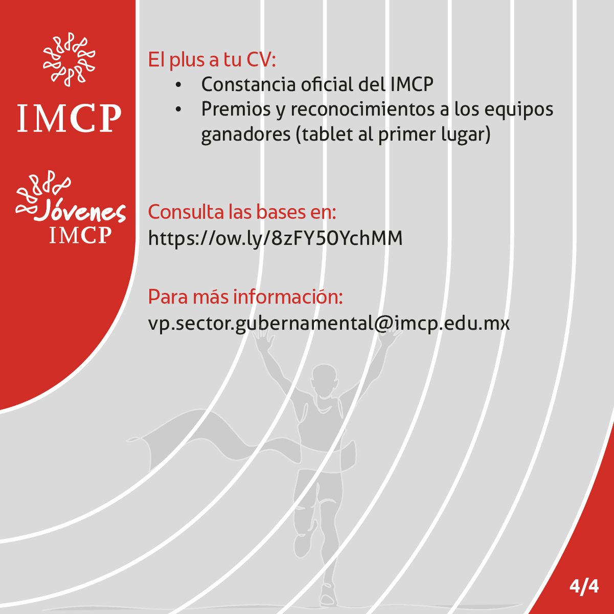 ¡Llega el Primer #Maratón de #ContabilidadGubernamental y #ParlamentoJuvenil en Combate a la Corrupción! Si estudias #Contaduría o #Administración, esta es tu oportunidad de demostrar tu conocimiento. Modalidad remota e Inscripción #gratuita

Bases y registro:
