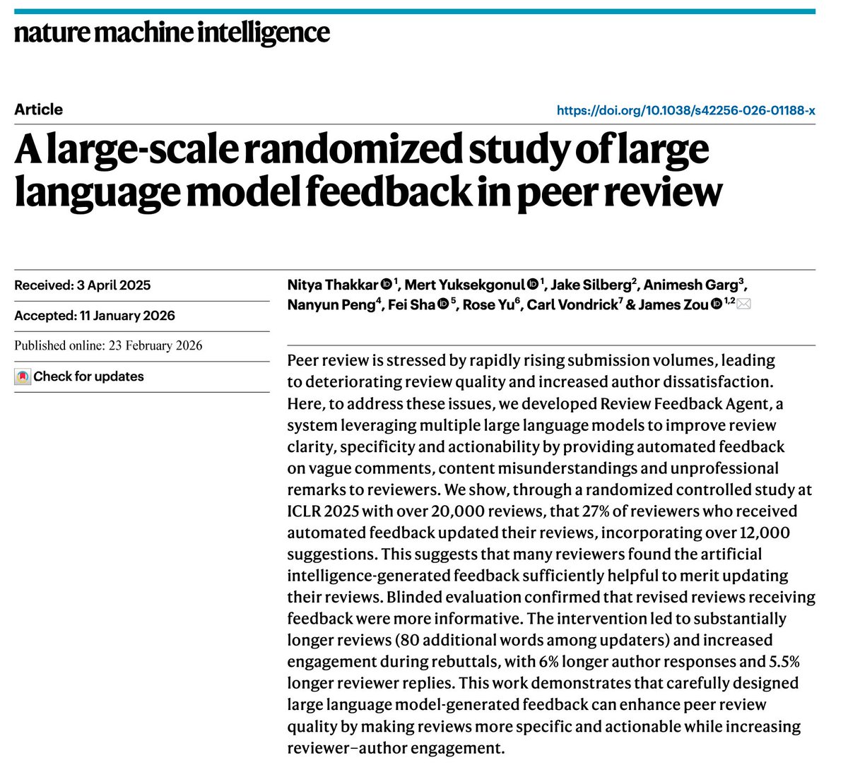 James Zou tweet media