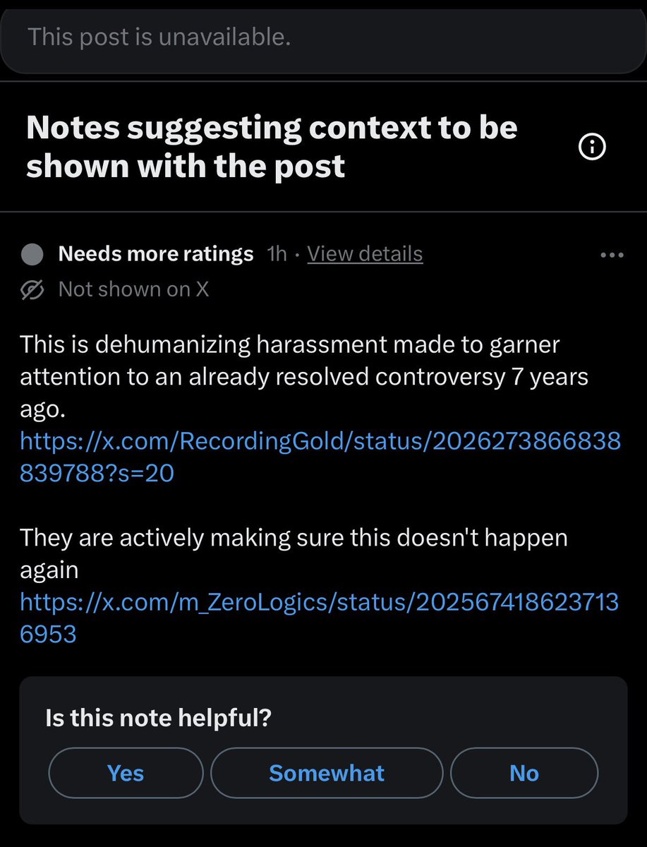 Oh thank god there’s a community notes for this stupid dumbass post ...
